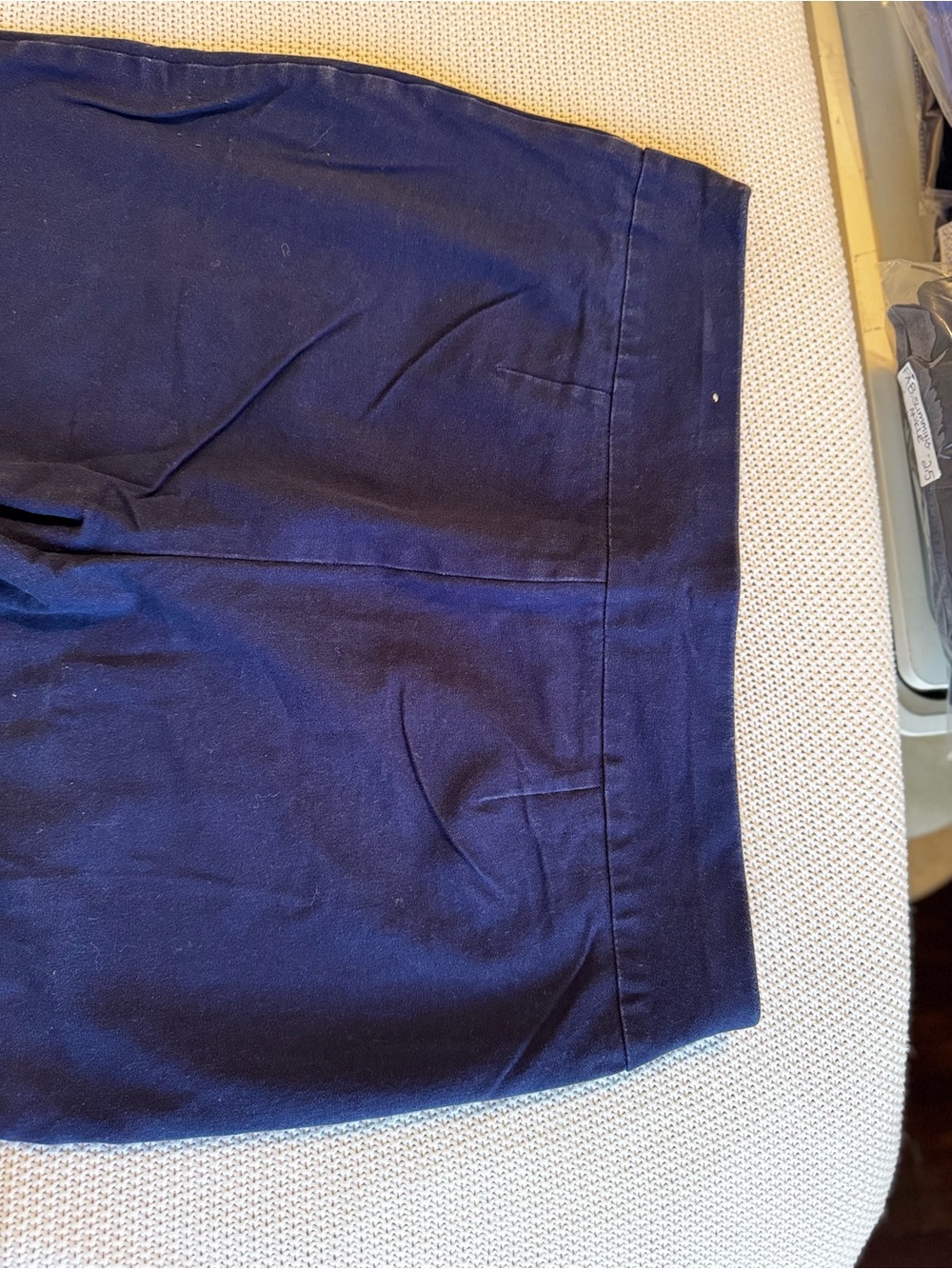 CHICO’S Fabulously Slimming Cotton Navy Blue Straight-Leg Ponte Pull-On Pants - Picture 7 of 12